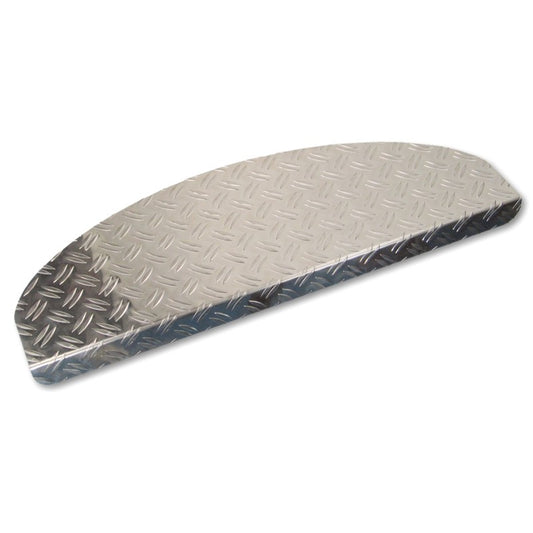Alu Riffelblech-Stufenmatte 65x23 cm halbrund