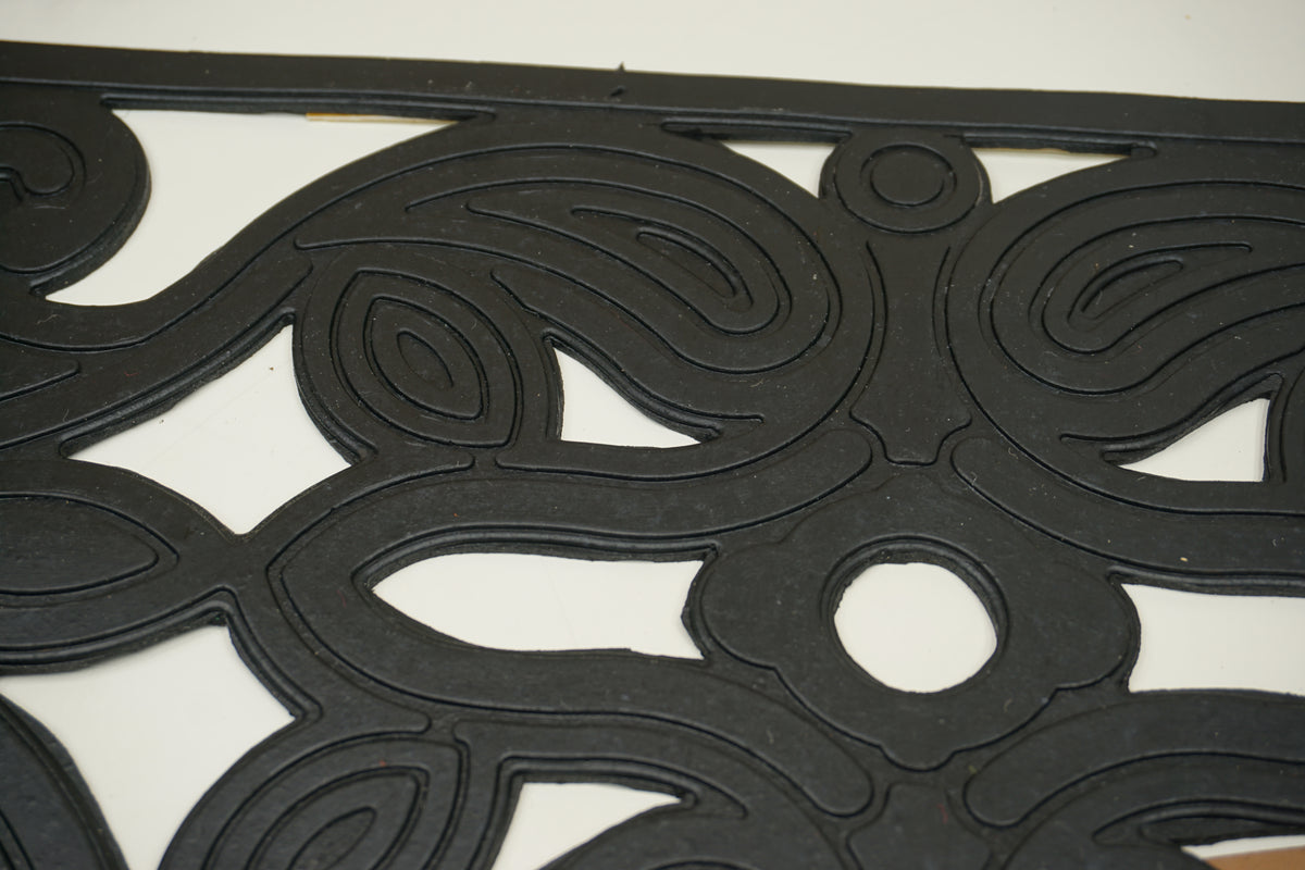 Gummi-Matte Ornamente für die Treppe 75x25cm schwarz