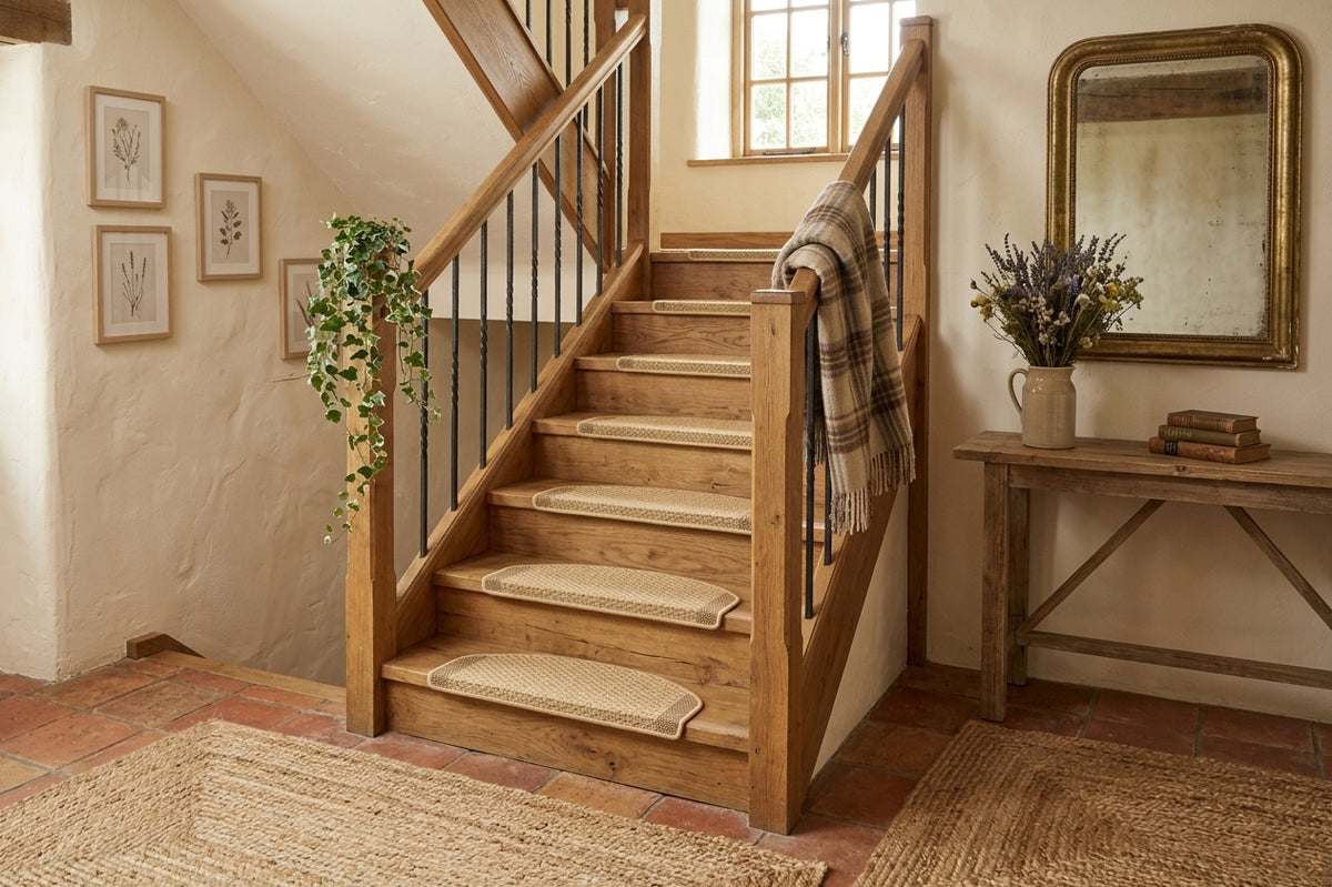 Stufenmatte Flachgewebe Malibu 65x23cm beige