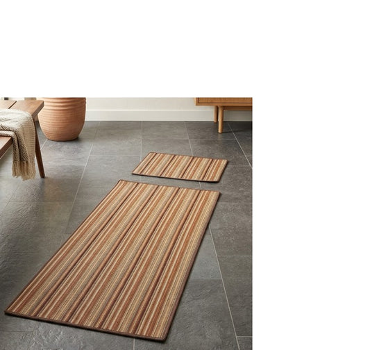 Sisal-Läufer Streifen 70x140cm + Fußmatte 40x60cm