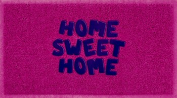 Türmatte Home Sweet Home pink