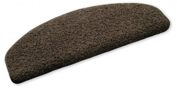 Hochfloor-Stufenmatte Shaggy dunkelbraun 65x23