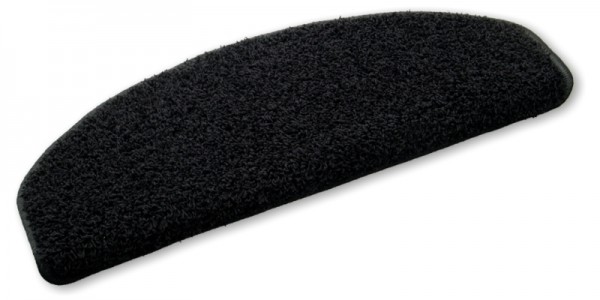 Stufenmatten Shaggy Hochfloor schwarz 50x20cm
